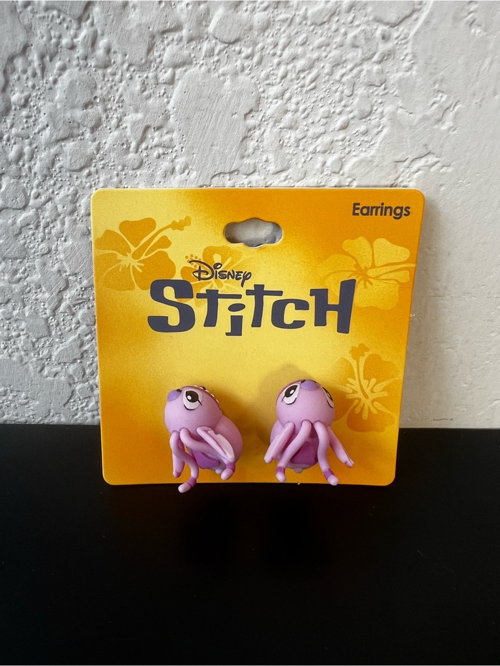 NWT Disney Stitch Angel Cute Pink Biting Earrings